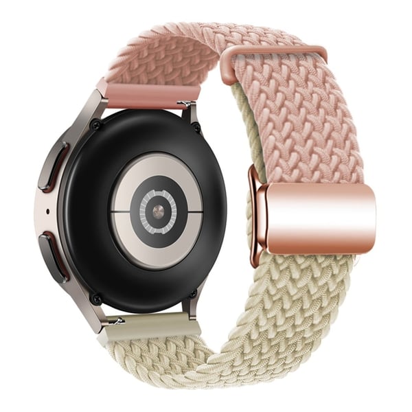 22 mm universal smartklokkerem med magnetisk spenne som erstatter vevd armbånd - Rosa + Starlight / Rosa Gullspenne