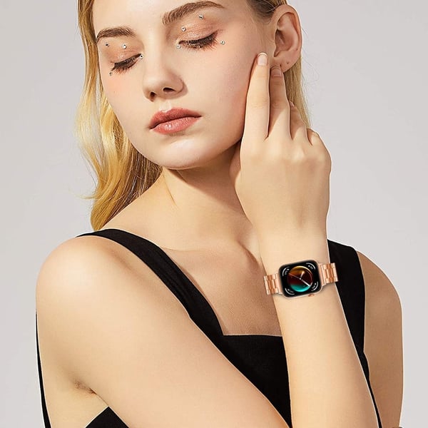 Huawei Watch Fit 3 Kellon hihna Kolmihelminen ruostumattomasta teräksestä valmistettu rannerengas - Ruusukulta