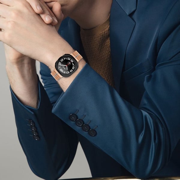 Samsung Galaxy Watch Ultra 47 mm håndleddsrem i rustfritt stål 22 mm - Rose Gull / Sølv