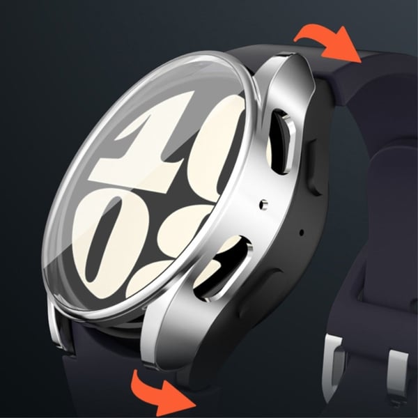 Samsung Galaxy Watch7 40 mm mykt, fleksibelt klokkeveske med innebygd skjermdeksel - Midnattsblå