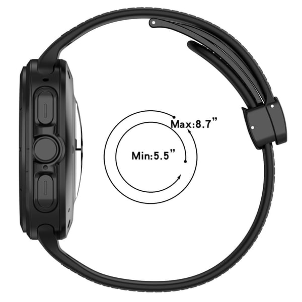 Samsung Galaxy Watch Ultra 47mm Watch Strap Magnetic Buckle Leather Coated Silicone Wrist Band - Grey