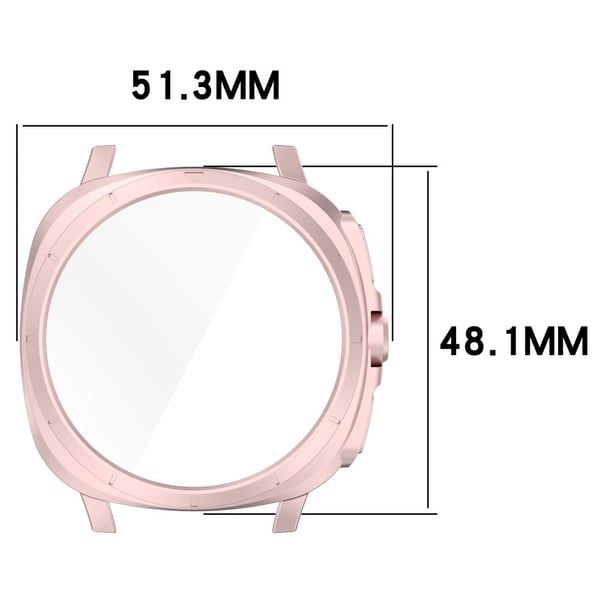 Samsung Galaxy Watch7 44 mm anti-kollisjons fleksibelt klokkeveske med beskyttende ramme - Midnattsblå