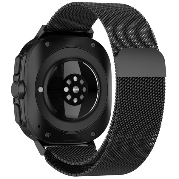 Samsung Galaxy Watch Ultra 47mm Watch Band Magnetic Buckle Metal Milanese Wrist Strap - Black
