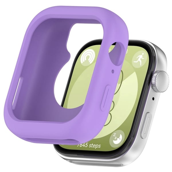 Huawei Watch Fit 3 Klokkeveske Myk silikonbeskyttelsesramme - Lilla Huawei Watch Fit 3 Klokkeveske Myk silikonbeskyttelsesramme - Lilla