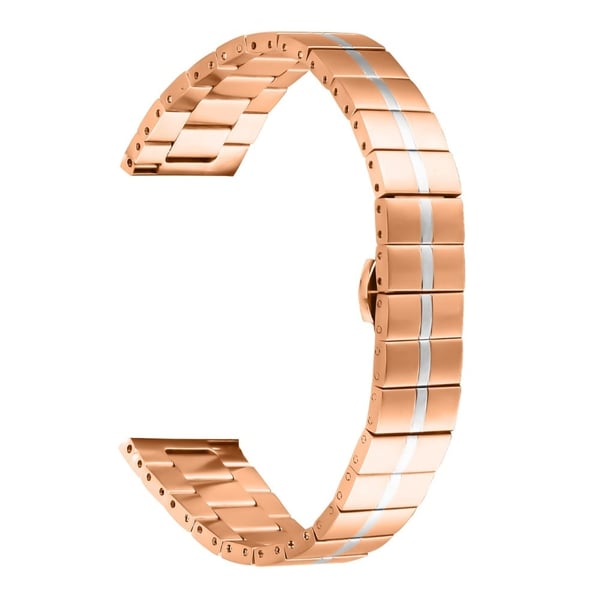 Samsung Galaxy Watch4 Classic 42mm / 46mm Line Design Stainless Steel Watch Strap - Rose Gold+Silver Samsung Galaxy Watch4 Classic 42mm / 46mm Line Design Stainless Steel Watch Strap - Rose Gold+Silver