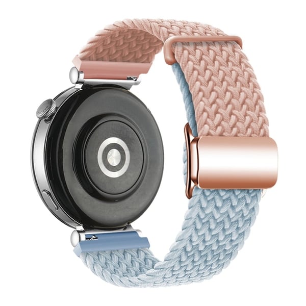 18 mm universal smartklokkerem med magnetisk spenne og vevd design - Rosa + Rosa