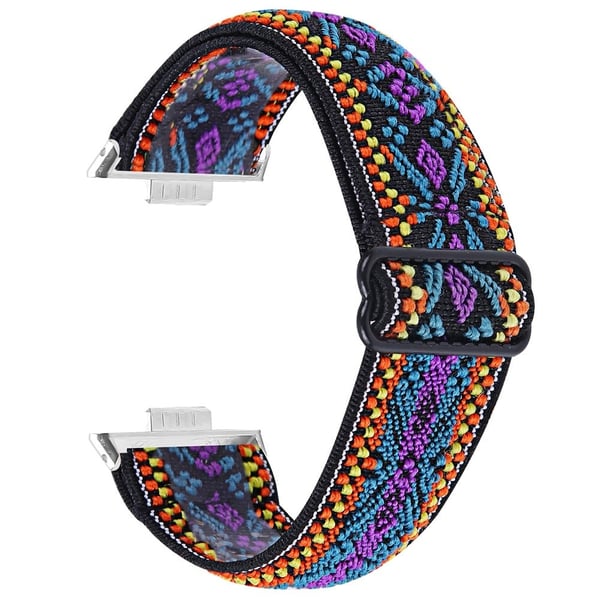 Huawei Watch Fit 3 Nylon Watch Strap Pattern Print Adjustable Elastic Wrist Band - 5#