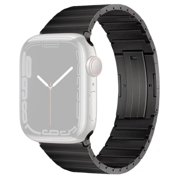 Apple Watch Series 49 mm - 45 mm - 44 mm - 42 mm metallrem i titanlegering - Svart Apple Watch Series 49 mm - 45 mm - 44 mm - 42 mm metallrem i titanlegering - Svart