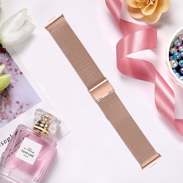 Huawei Watch Fit 3 Milanese Mesh Band 316L klockarmband i rostfritt stål - Roséguld