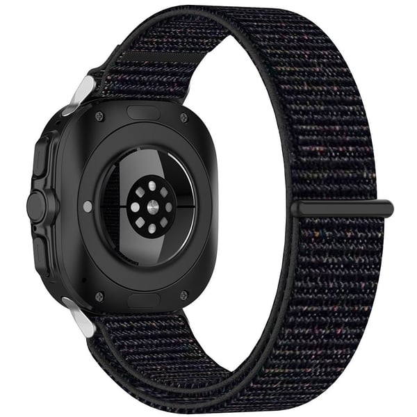 Samsung Galaxy Watch Ultra 47 mm nylonklokkerem med justerbar håndleddsrem - Offisiell Svart