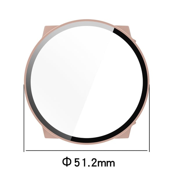 Suunto Race All-Around Watch Case Hard Bump Resistant Cover with Tempered Glass Screen Film - Pink