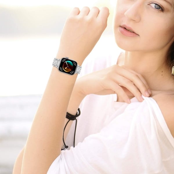 Huawei Watch Fit 3 Smartklokkearmbånd i metall med rhinestone - Sølv