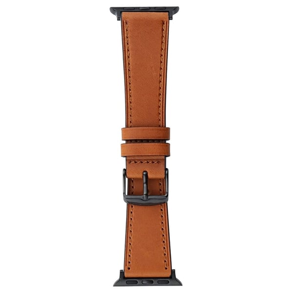 Apple Watch 41mm / 40mm / 38mm klokkerem Armbånd i ekte kuskinn - Oransje Brun