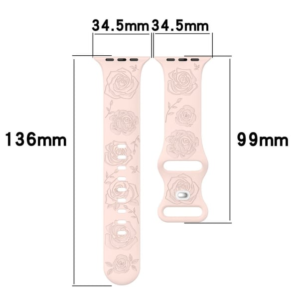 Apple Watch Series 41 mm / 40 mm / 38 mm silikonerem - Kaffe