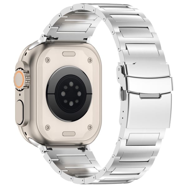 Apple Watch 49mm / 45mm / 44mm / 42mmm klokkerem i titanlegering - Sølv