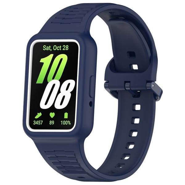 Huawei band 9 / 8 / 7 Integrert silikonarmbånd Klokkeveske Erstatningsklokkearmbånd - Midnattsblå