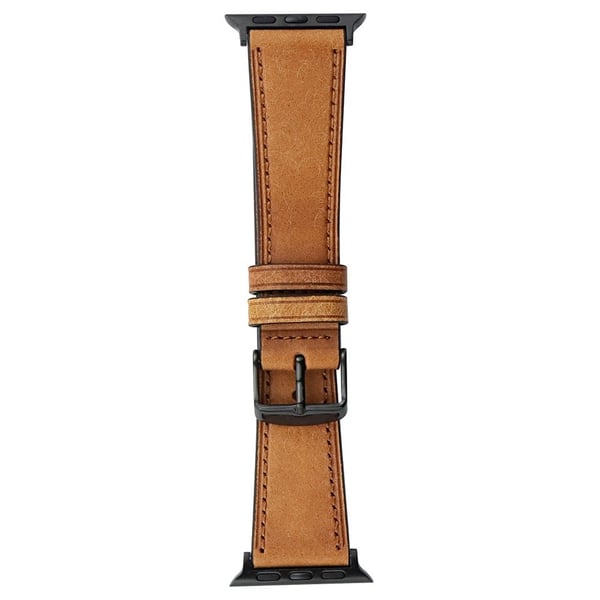 Apple Watch 49mm / 45mm / 44mm / 42mm Rem i ekte kuskinn - Brun