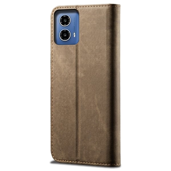Jeans Motorola Moto G85 flip etui - Khaki