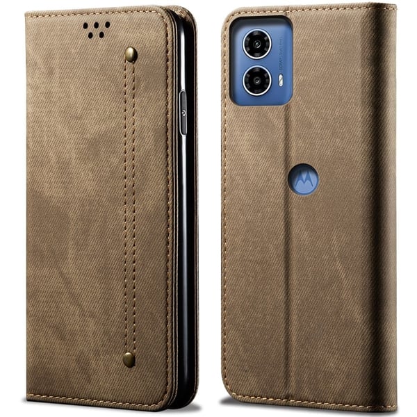 Jeans Motorola Moto G34 flip case - Khaki