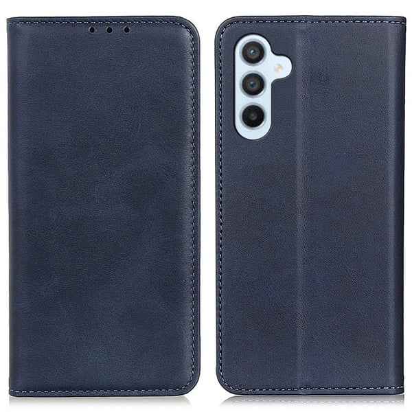 Skinn-etui i lommebok-stil for Samsung Galaxy S24 FE - Blå Skinn-etui i lommebok-stil for Samsung Galaxy S24 FE - Blå