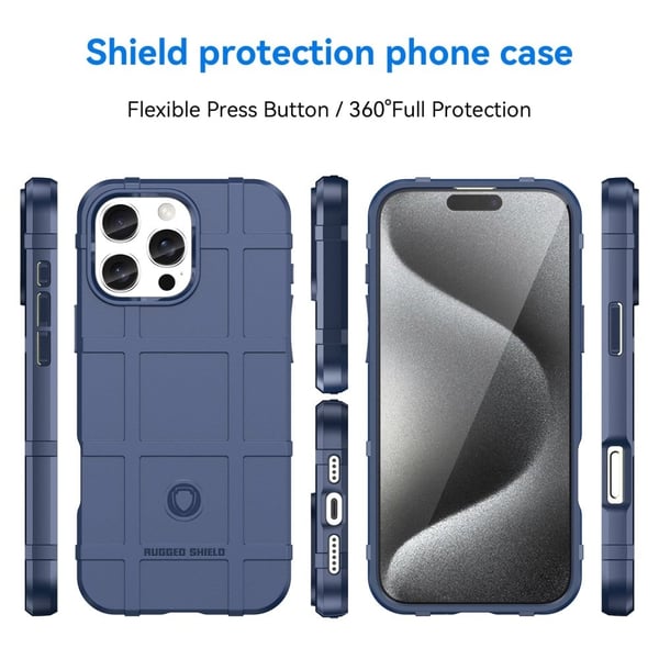 Rugged Shield iPhone 16 Pro skal - Blå