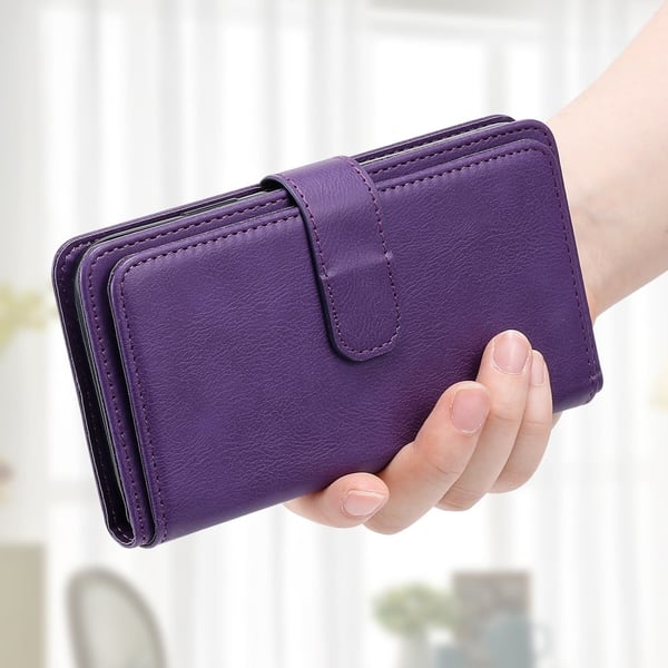 Lommebok-etui med 10 lommeseksjoner for Google Pixel 9 Pro XL - Lilla
