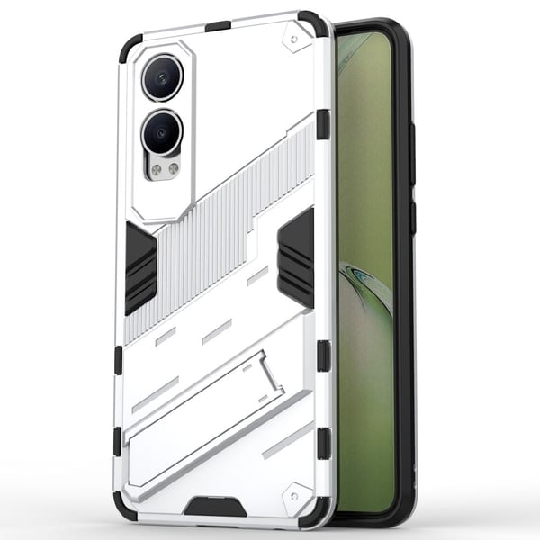 Støtsikkert hybriddeksel med et moderne preg for OnePlus Nord CE4 / Oppo K12x - Hvit