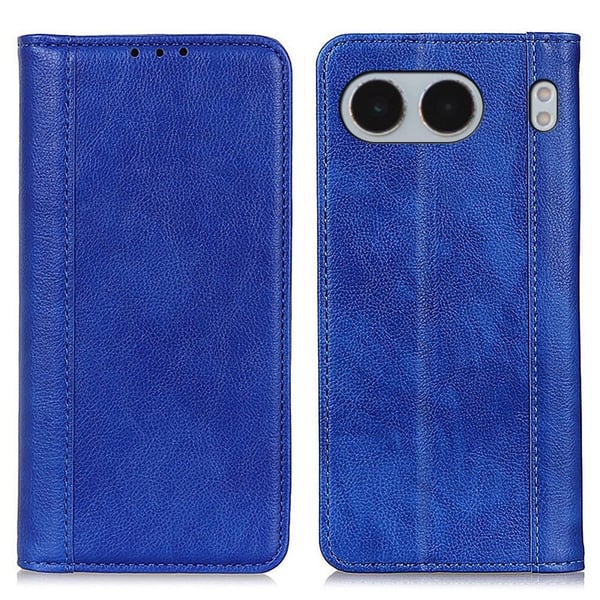Aito nahkakotelo magneettisuljuksella OnePlus Nord 4 - Sininen