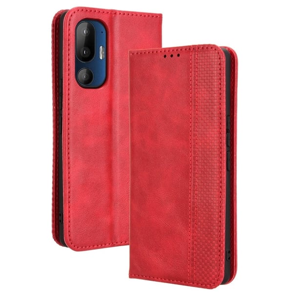 Bofink Vintage HTC U24 Pro nahkakotelo - Punainen