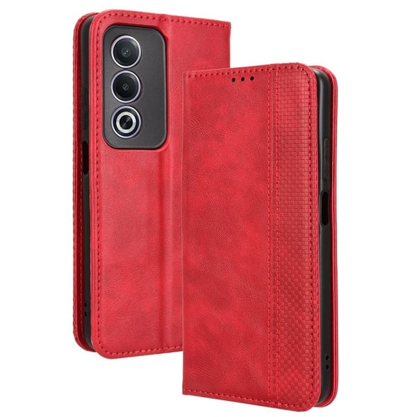 Bofink Vintage Oppo A3 Pro / Oppo K12x / Xiaomi Redmi A3x læderetui - Rød