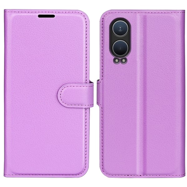 Klassisk OnePlus Nord CE4 Lite / Oppo K12x flip etui - Lilla