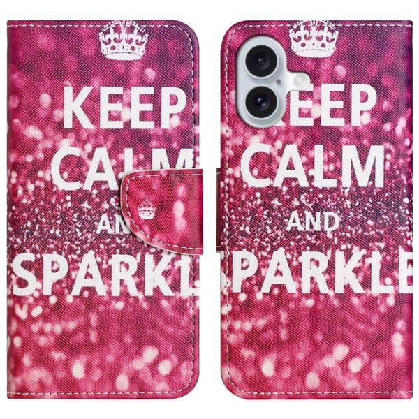 Wonderland iPhone 16 flip kuoret - Pysy Rauhallisena Ja Pysy Rauhallisena