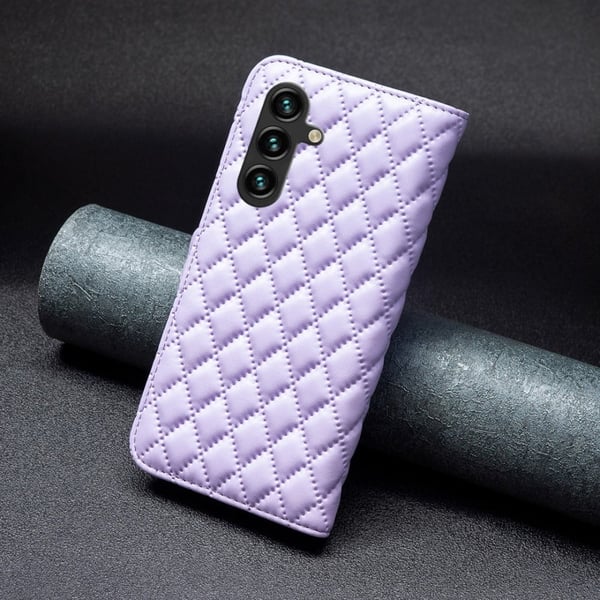 Rombemønster, matt flip-deksel for Samsung Galaxy A16 - Lilla