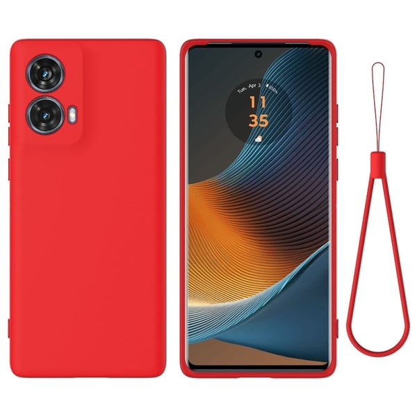 Matt flytende silikondeksel for Motorola Moto G85 - Rød