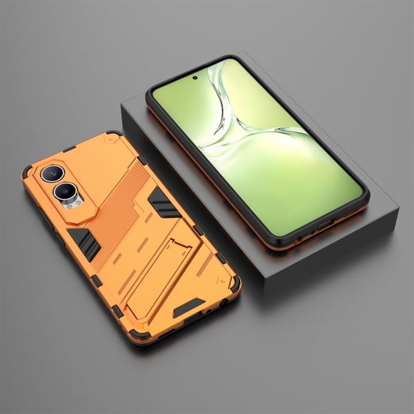 Støtsikkert hybriddeksel med et moderne preg for OnePlus Nord CE4 / Oppo K12x - Oransje