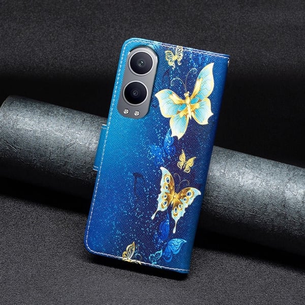Wonderland OnePlus Nord CE4 Lite flip-etui - Gylne Sommerfugler
