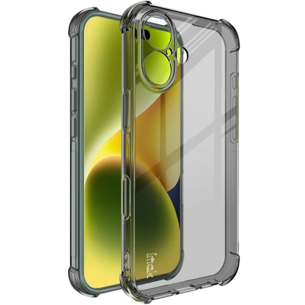 IMAK turvatyyny kuori iPhone 16 - Läpinäkyvä Musta