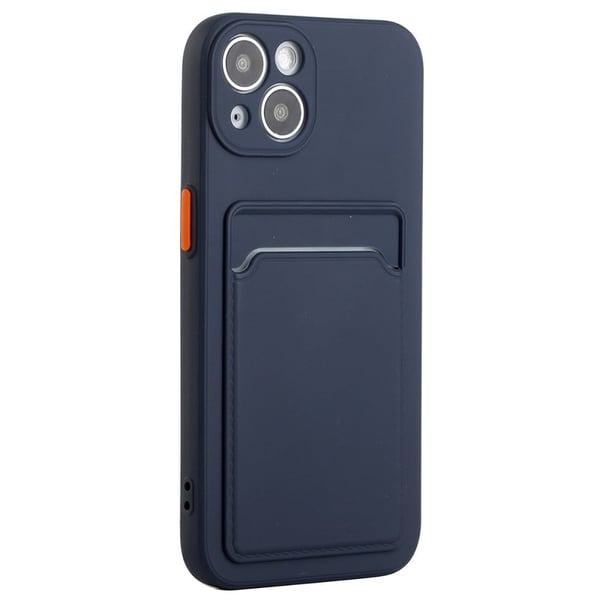 Kortholder cover til iPhone 14 Plus - Marine Blå
