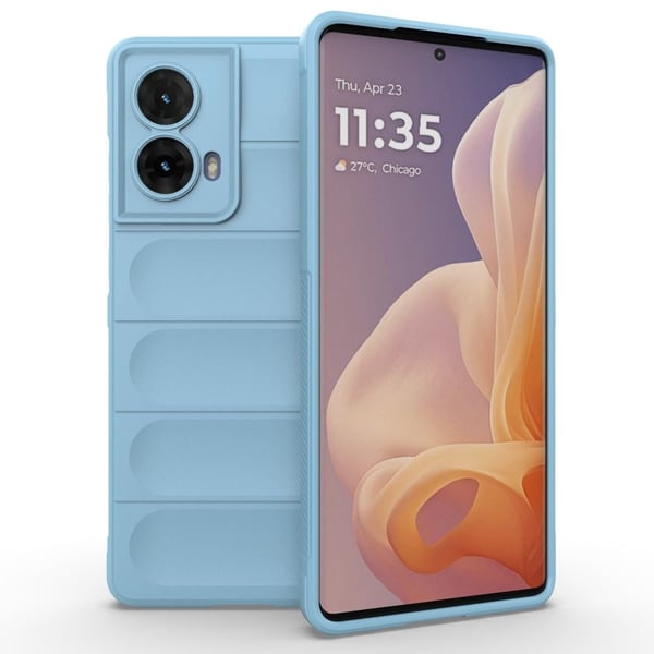 Deksel med mykt grep for Motorola Moto G85 - Babyblå