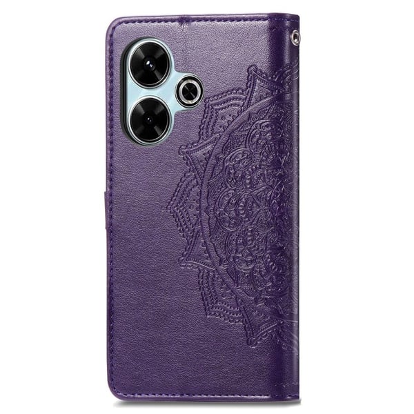 Mandala läder Xiaomi Redmi 13 fodral - Lila