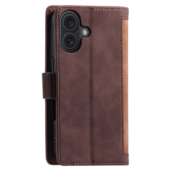 Surburbian iPhone 16 flip-etui i lær - Brun