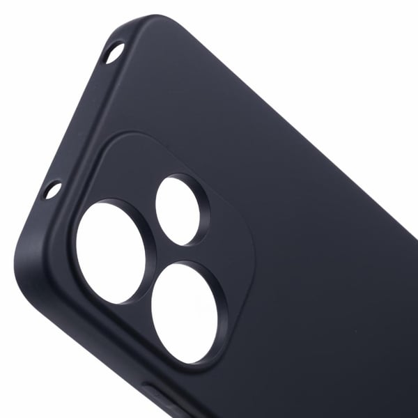 Mikrofiberfôret deksel i mykt gummi for Xiaomi Redmi 13 / Xiaomi Redmi Note 13R - Svart