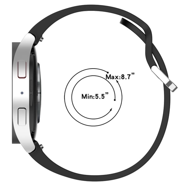 Samsung Galaxy Watch4 / 5 / 6 / 7 40mm / Watch 5 Pro 45mm / Watch FE 40mm Armbånd Sølv Spenne Silikon Urrem - Blågrønn