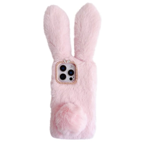 Fluffy Rabbit iPhone 16 Pro skal - Rosa