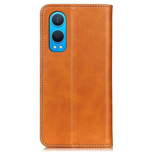 Skinn-etui i lommebok-stil for OnePlus Nord CE4 Lite / Oppo K12x - Brun