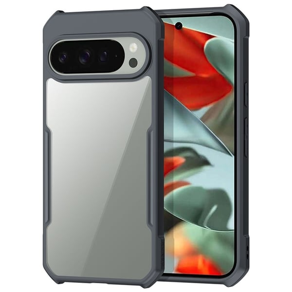 Iskunkestävä hybridikotelo Google Pixel 9 / Google Pixel 9 Pro - Läpinäkyvä