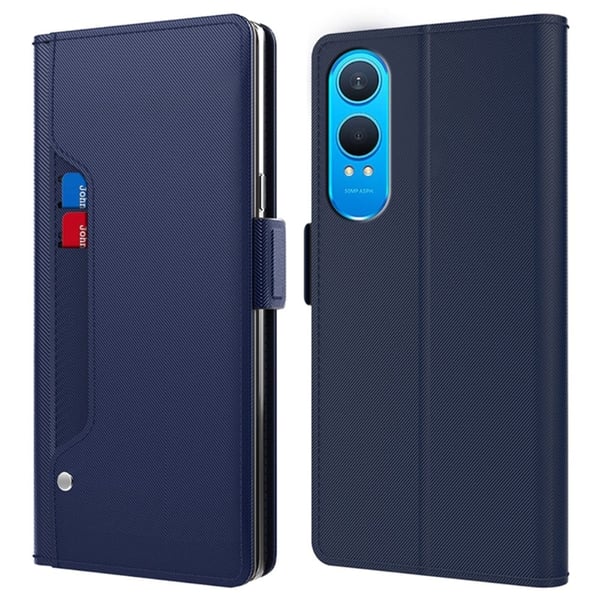 OnePlus Nord CE4 Lite etui med makeup-spejl i smart design - Blå OnePlus Nord CE4 Lite etui med makeup-spejl i smart design - Blå