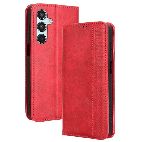 Bofink Vintage Samsung Galaxy M35 lærveske - Rød