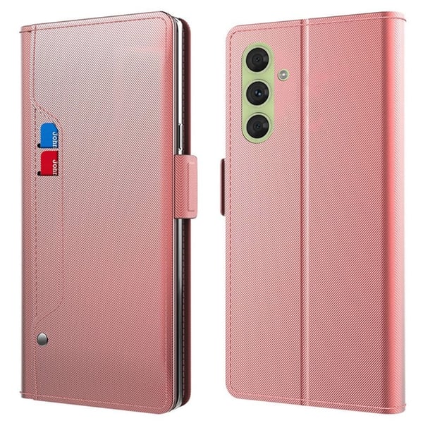 Telefonetui med sminkespeil og glatt design for Samsung Galaxy A16 - Rose Gull