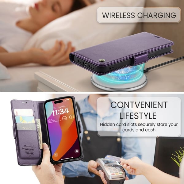 CaseMe iPhone 16 Pro Max smooth etui - Lilla